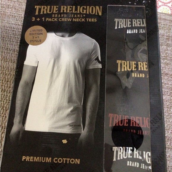 True Religion Men’s White Tees - Picture 1 of 7